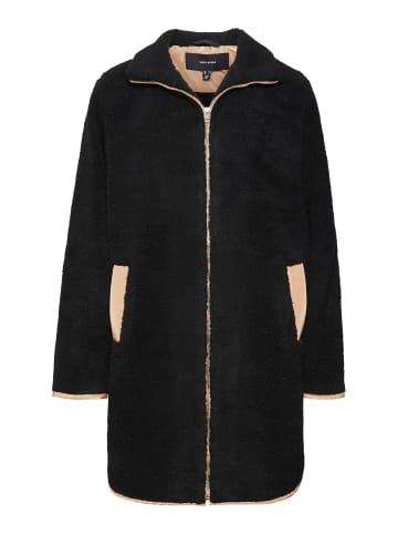 Vero Moda Teddyfell Mantel in Black