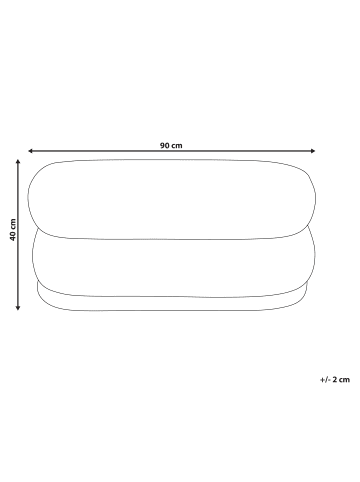 Beliani Bettbank ELLENDALE in Weiß - (W) 90 x (H) 40 x (L) 40 cm