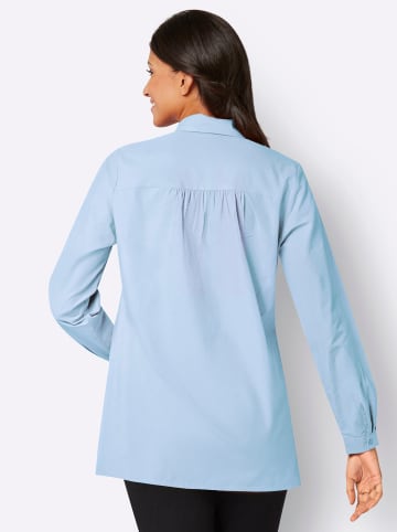 Sieh an! Longbluse in hellblau