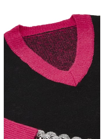 VIRITA Women Strickpullover in Pink Schwarz