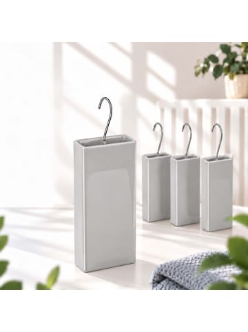 relaxdays 4 x Luftbefeuchter Heizung in Hellgrau - 400ml
