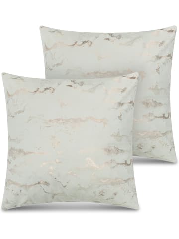 Aspero 2 Kissenbezüge mit Marmordesign 60x60 cm Carrara in Rosa