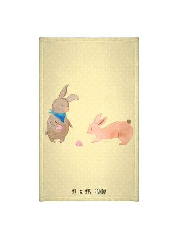 Mr. & Mrs. Panda Handtuch Hasen Muschel ohne Spruch in Gelb Pastell