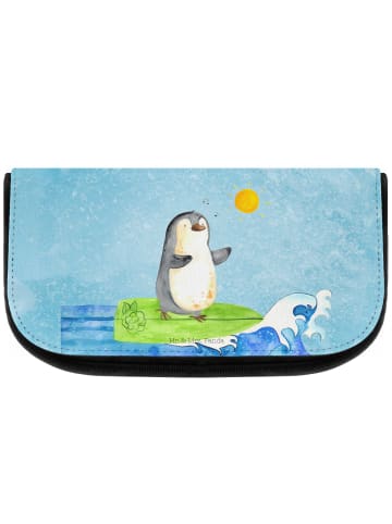 Mr. & Mrs. Panda Kosmetiktasche Pinguin Surfer ohne Spruch in Eisblau