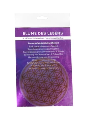 JOJO Handelsagentur Nonbook - Blume des Lebens Untersetzer 140mm gold