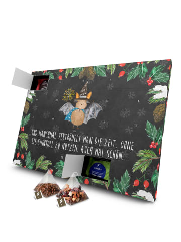 Mr. & Mrs. Panda Advents-Teekalender Fledermaus Zauberer mit Spruch in Kreidetafel