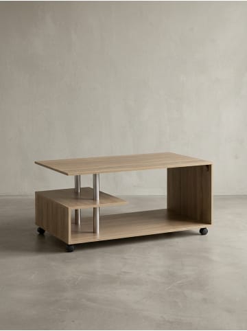 KADIMA DESIGN Couchtisch | Sonoma, 105x48.5x60cm, Drehbar, Rollen