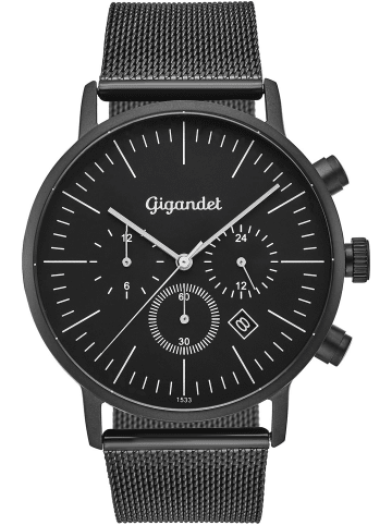 Gigandet Quarzuhr Dualtime "MINIMALISM III" in Schwarz