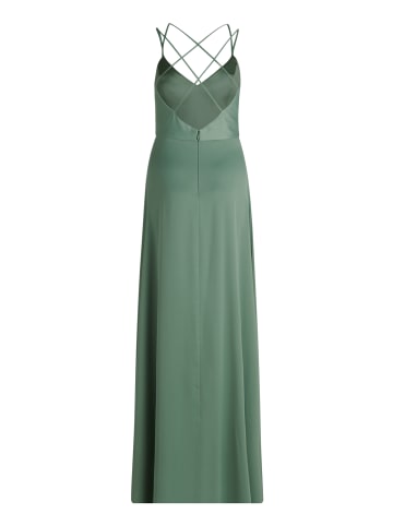 Vera Mont Abendkleid mit V-Ausschnitt in Foggy Green