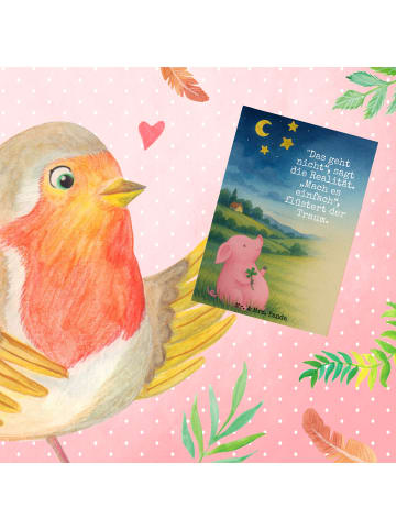 Mr. & Mrs. Panda Klappkarte Schwein Glück Design mit Spruch in Weiß