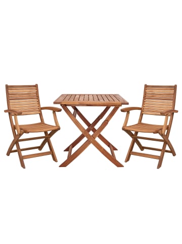 Butlers Gartenmöbel-Set SOMERSET 3-tlg. in Braun