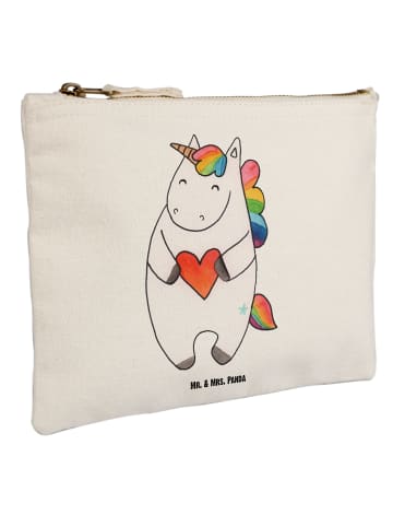 Mr. & Mrs. Panda Kulturbeutel Einhorn Herz ohne Spruch in Weiß