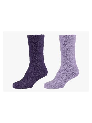 camano Socken Cosy Kuschelsocken Flauschig Warm Damen Lang Flauschsocken Für Winter Plüschsocken Set Frauen 4er Pack warm & cozy in mulberry purple