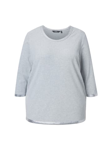 Ulla Popken Shirt in hellgrau mélange