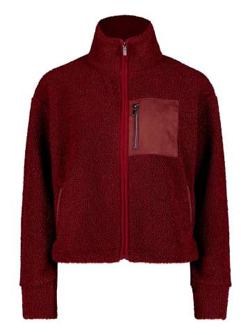 BETTY & CO Sweatshirt-Jacke mit Reißverschluss in Fall Burgundy