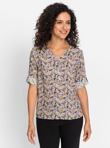WITT WEIDEN Schlupfbluse in hortensie-gelb-bedruckt