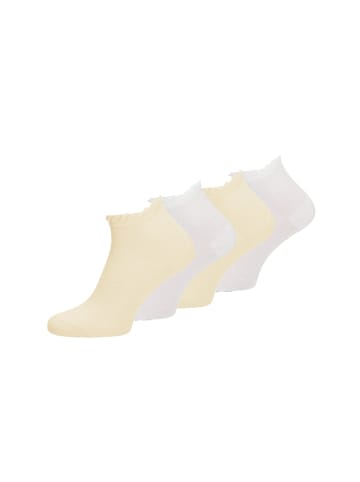 Tamaris Kurzsocken dots 4er Pack lemon/white
