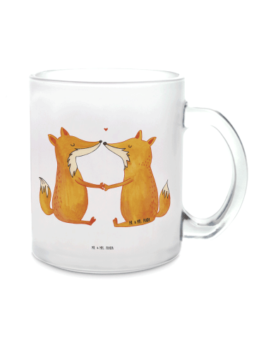 Mr. & Mrs. Panda Teetasse Füchse Liebe ohne Spruch in Transparent