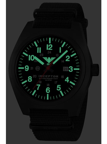 KHS Herrenuhr Inceptor Black Steel Schwarz