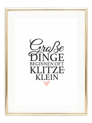 Tales by Jen Poster / Kunstdruck "Große Dinge beginnen oft klitzeklein" I Ohne Rahmen