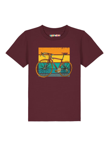 wat? Apparel T-Shirt Retro Bike in Weinrot