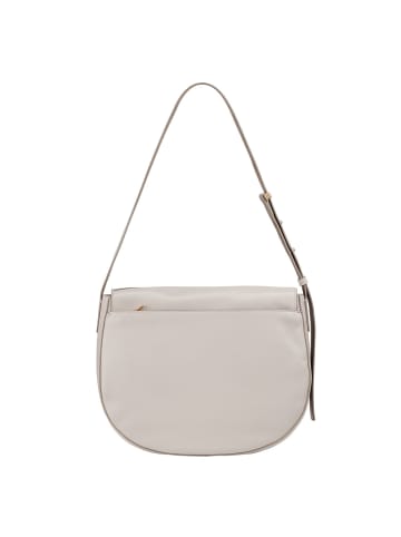 DuDu Formentera Schultertasche Leder 34 cm in pearl grey