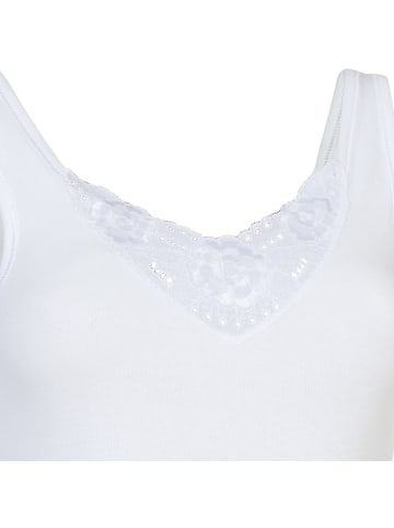 Erwin Müller Baumwolle, Feinripp Unterhemd 3er-Pack kochfest in weiß