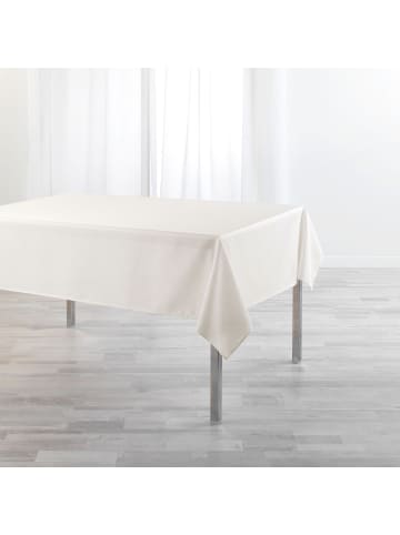 Douceur d’Intérieur Fleckenabweisende Tischdecke NEWTON in Weiß, 140 x 250 cm