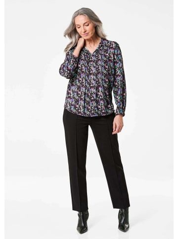 GOLDNER Druckbluse in schwarz / gemustert