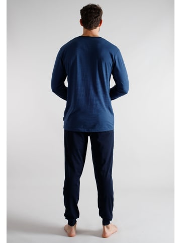Tom Tailor Pyjama Nevada in blau-mittel-Ringel