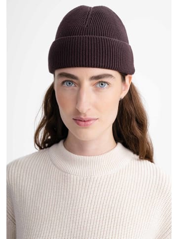 MELA Rippstrick Mütze Style KALI in dunkelbraun