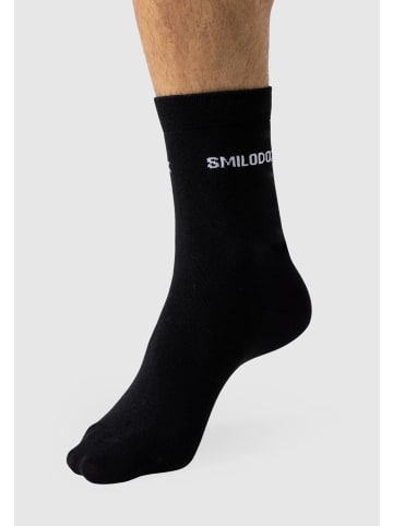SMILODOX Unisex Business Socken 3er Pack in Schwarz