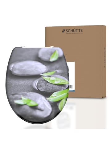 Schütte Duroplast WC Sitz STONE mit Absenkautomatik - (L) 45 x (B) 37 x (H) 4 cm