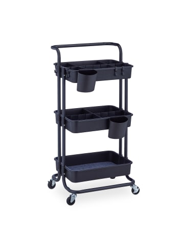 Rollwagen in Schwarz -  (B)43 x (H)86 x (T)42 cm
