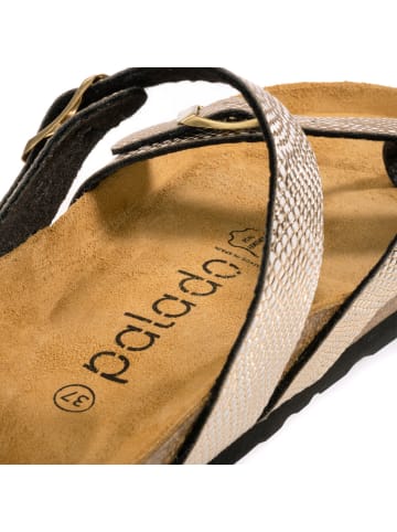 Palado Pantoletten Cres Metallic in Pyth Gold