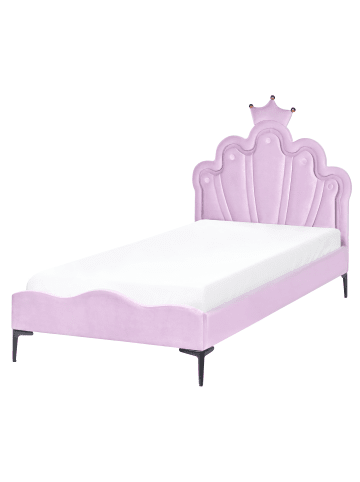 Beliani Kinderbett RUBIAN in Violett/Schwarz - (W) 103 x (H) 115 x (L) 209 cm