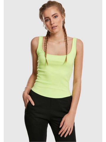 Urban Classics Urban Classics Damen Ladies Wide Neck Top in electriclime