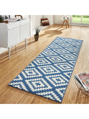 Hanse Home Teppich Läufer Nordic blau creme