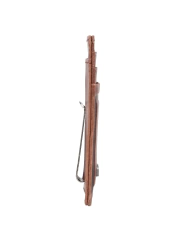 Police PT16-08536 Kreditkartenetui Leder 7 cm mit Geldscheinklammer brown