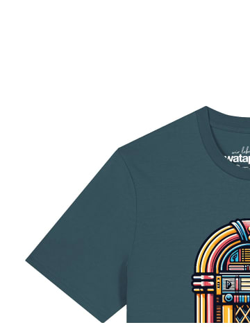 wat? Apparel T-Shirt Jukebox in Petrol