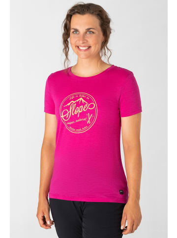 super.natural Merino T-Shirt in fuchsia