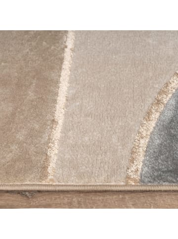 KADIMA DESIGN Teppich Kurzflor Abstrakt Wohnzimmer in Grau