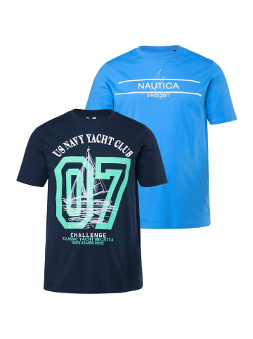 Men Plus Kurzarm T-Shirt in navy blau