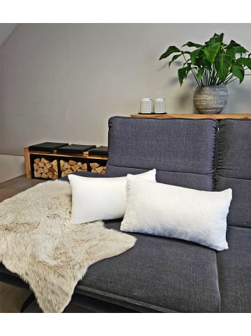 JACK 2er Set Teddy Flausch Kissenhülle Kissenbezug in Weiß