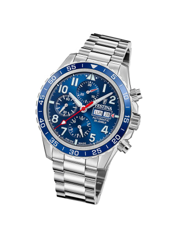 Festina Multifunktion-Armbanduhr Festina Swiss Made silber extra groß (ca. 45,8mm)