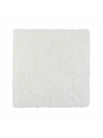 WohnDirect flauschiger Hochflor Premium Badezimmerteppich in Weiß