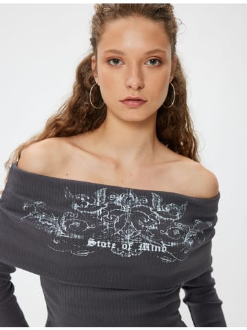 KOTON T-shirt in Anthrazit