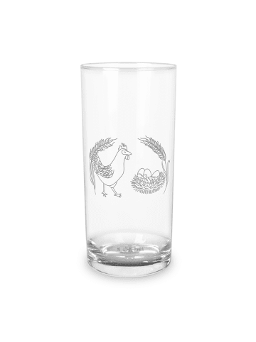 Mr. & Mrs. Panda Blümchentailglas Huhn Stolz ohne Spruch in Transparent