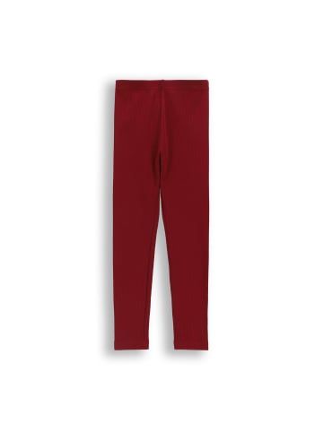 Coccodrillo Gerippte Leggings mit langem Bein in dunkelrot