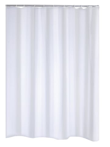 RIDDER Duschvorhang Textil Diamond weiß 180x200 cm